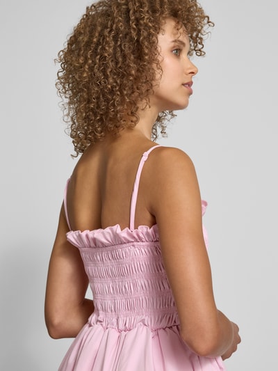Amy Lynn Knielanges Cocktailkleid mit Smok-Details Modell 'Polly' Rose 3