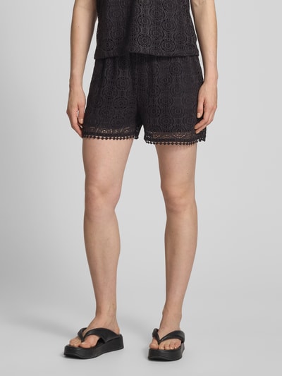 Vero Moda Regular fit korte broek met etskanteffect, model 'MAYA' Zwart - 4