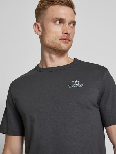 Tom Tailor T-Shirt mit Rundhalsausschnitt Anthrazit 3