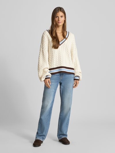 Gestuz Strickpullover aus Woll-Mix Modell 'taiba' Beige 1