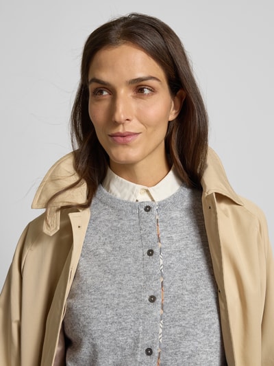 Barbour Regular Fit Strickjacke aus Woll-Baumwoll-Mix Modell 'PENDLE' Hellgrau Melange 3