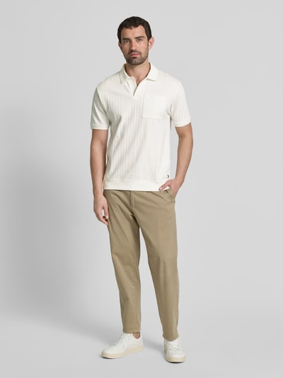 s.Oliver RED LABEL Relaxed Fit Poloshirt aus reiner Baumwolle Weiss 1