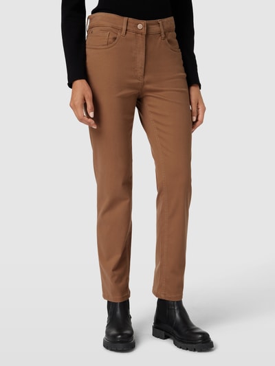 Zerres Jeans in 5-pocketmodel, model 'CORA' Camel - 4