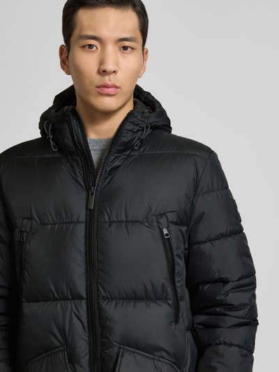 Tom Tailor Regular Fit Steppmantel mit Kapuze Black 3