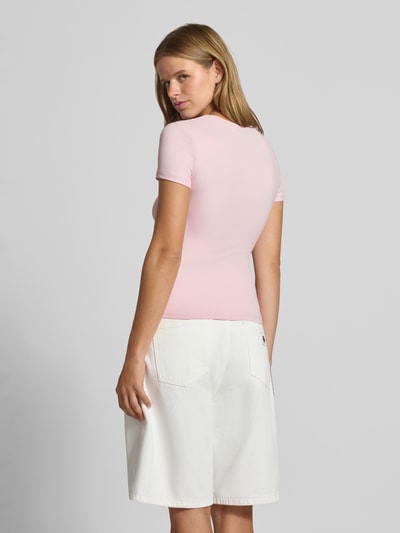 PIECES Slim Fit t-shirt met ronde hals model 'LULA' Roze - 5