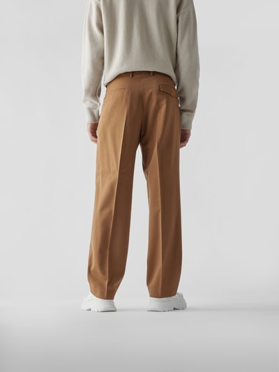 Etro Bundfaltenhose mit Woll-Anteil Cognac 5