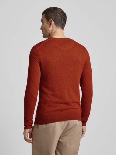 MCNEAL Gebreide pullover met ronde hals Terracotta gemêleerd - 5