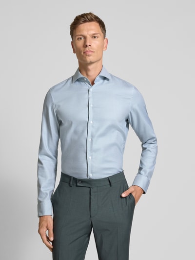 SEIDENSTICKER Slim fit zakelijk overhemd met kentkraag Groen - 4