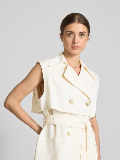 BOSS Midikleid mit Bindegürtel Modell 'Cifasia' Offwhite 3