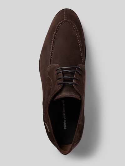 Produktfoto, Loafer aus echtem Leder Modell 'De Floter' von Floris van Bommel in Braun mit Ziernähten, Schnürverschluss und profilierter Sohle