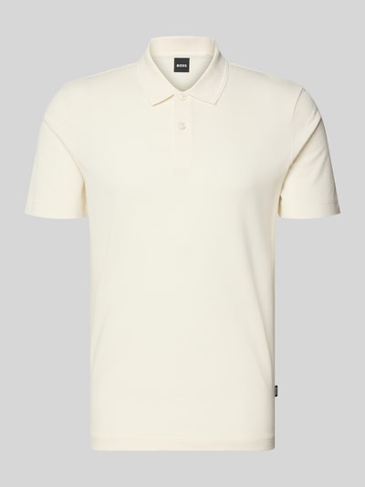 Productfoto, Regular Fit Poloshirt aus Baumwoll-Mix Modell 'PARLAY 240' van BOSS, look: effen, katoenmix, polokraag, korte mouw.
