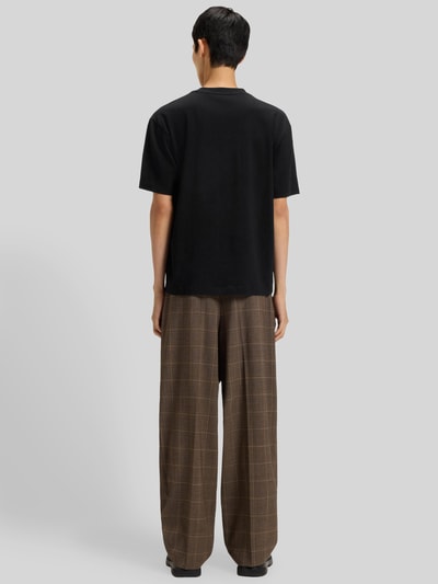 HUGO Relaxed fit T-shirt van katoenjersey, model 'DIVIS' Zwart - 5