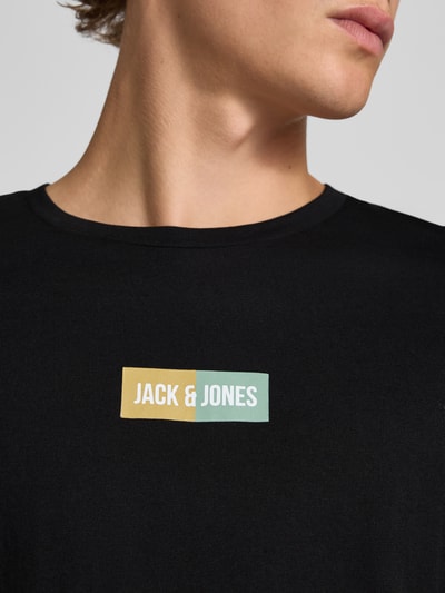 Jack & Jones T-Shirt mit Label-Print und Rundhalsausschnitt Black 3