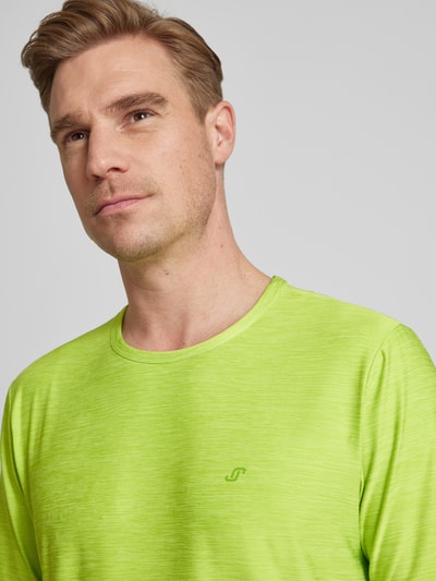 Joy T-Shirt in melierter Optik Modell 'VITUS' Neon Gruen 3