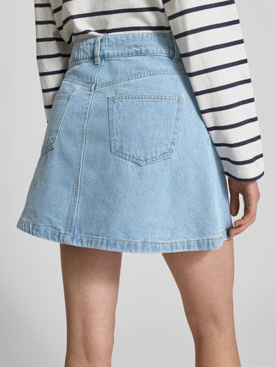 Pieces Jeansrok in A-lijn van katoenmix, model 'ABBI' Jeansblauw - 3