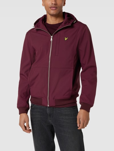 Lyle & Scott Jacke mit Label-Patch Bordeaux Rot 4