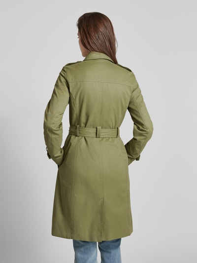 s.Oliver RED LABEL Trenchcoat met strikceintuur Rietgroen - 5