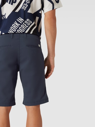 Jack & Jones Bermudy z wpuszczanymi kieszeniami w stylu francuskim model ‘DAVE’ Ciemnoniebieski 3