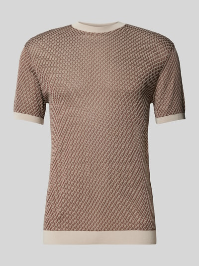 Emporio Armani T-Shirt mit Sturkturmuster Beige 2