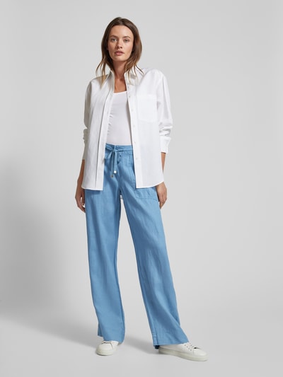 Lauren Ralph Lauren Loose Fit Leinenhose mit Tunnelzug Modell 'JOVONIE' Hellblau 1