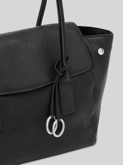 Marc O'Polo torba shopper ze skóry bydlęcej z detalami z metalu Czarny 5