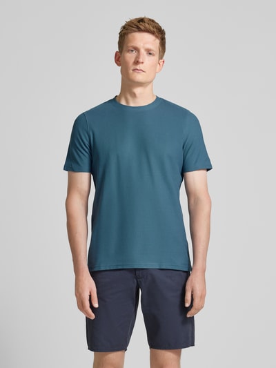 MCNEAL T-shirt met geribde ronde hals Petrol - 4