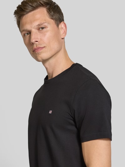 Christian Berg Men T-Shirt mit Label-Stitching Black 3