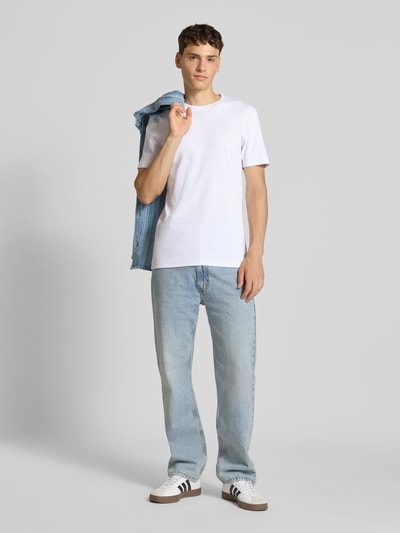 Only & Sons Regular fit T-shirt met ribstructuur, model 'TANNER' Wit - 1