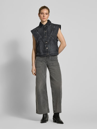 Bash Jeansgilet met strookzakken, model 'MAX' Antraciet - 1