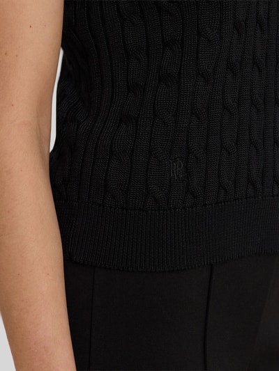 Lauren Ralph Lauren Koszulka polo o kroju regular fit z tkanego materiału – mieszanka bawełny Czarny 3