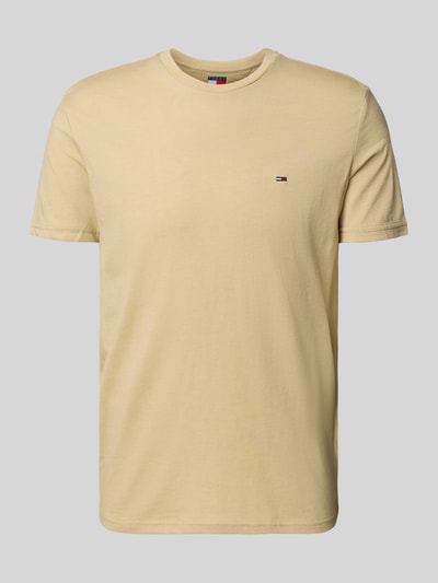 Tommy Jeans Regular Fit T-Shirt aus Baumwoll-Mix Beige Melange 2