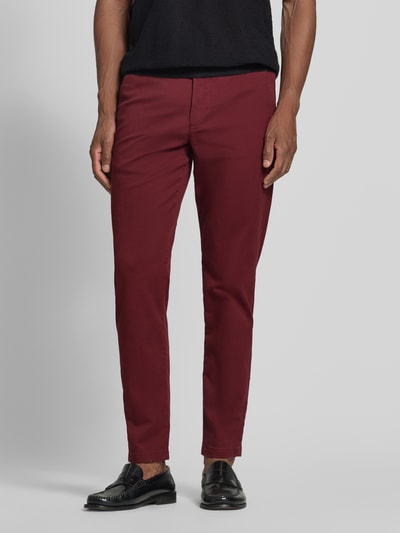 Selected Slim Fit Chino aus Baumwoll-Mix Modell 'GABARDINE' Bordeaux 4