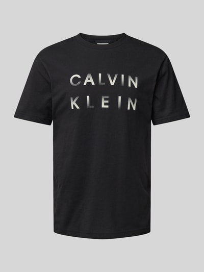 CK Calvin Klein T-Shirt mit Label-Print Black 2