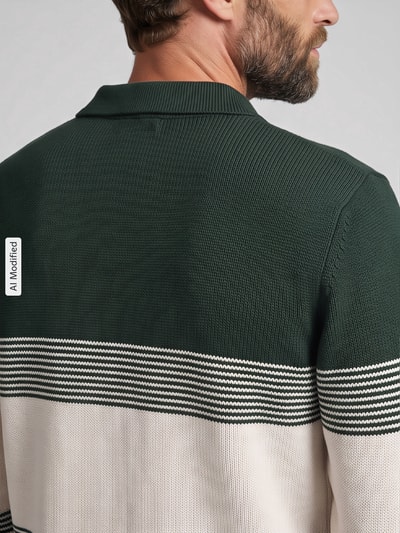 Selected Regular Fit Pullover aus reiner Baumwolle Dunkelgruen 3
