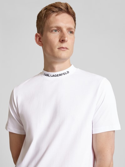 Karl Lagerfeld T-Shirt mit Label-Print Weiss 3