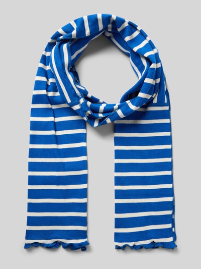 MADS NØRGAARD Szalik z falistym wykończeniem model ‘Thea’ Niebieski 1