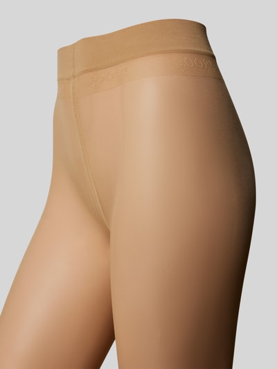 JOOP! Collection Strumpfhose mit elastischem Bund Modell 'SHEER DELUXE' Beige 2