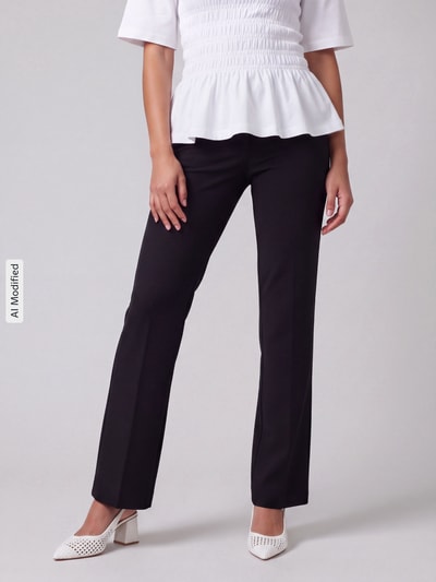 TONI Weite Hose aus Viskose-Mix Modell 'Jenny' Black 4