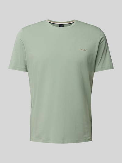 BOSS T-shirt met labelstitching, model 'MIX&MATCH' Groen - 2