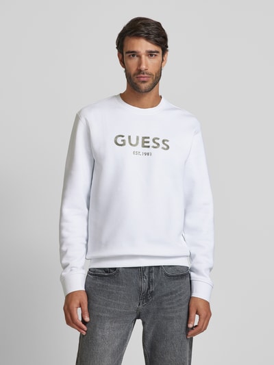 Guess Bluza z wyhaftowanym logo model ‘BOX’ Biały 4