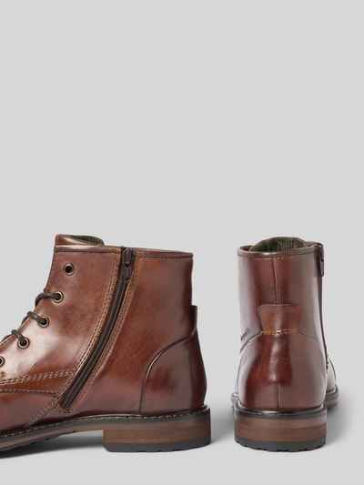 bugatti Boots aus Leder mit Reißverschluss Modell 'Marcello I' Cognac 2