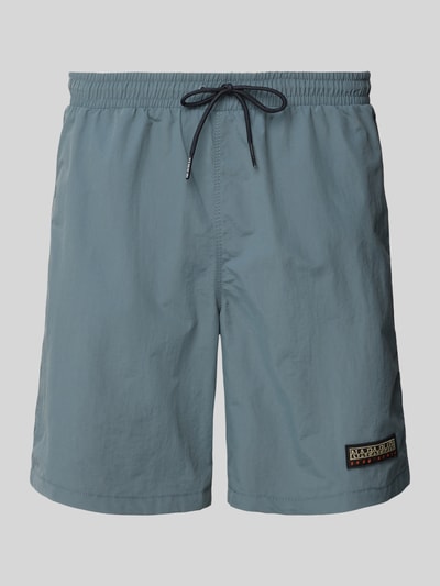 Napapijri Badehose mit seitlichen Eingrifftaschen Modell 'IAATO' Eisblau 1