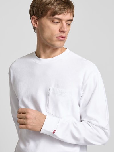 Levi's® Longsleeve mit Label-Stitching Weiss 3