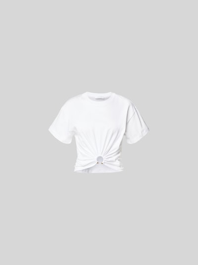 Rabanne T-Shirt mit Raffungen Offwhite 2