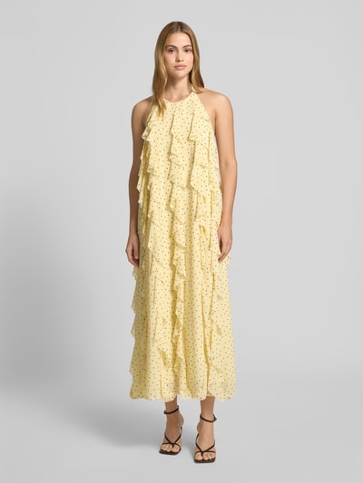 YAS Cocktailkleid mit Neckholder Modell 'FINILLO' GELB 4