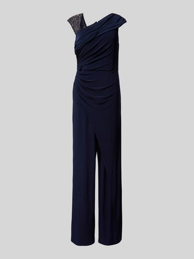 Adrianna Papell Jumpsuit mit V-Ausschnitt Dunkelblau 2