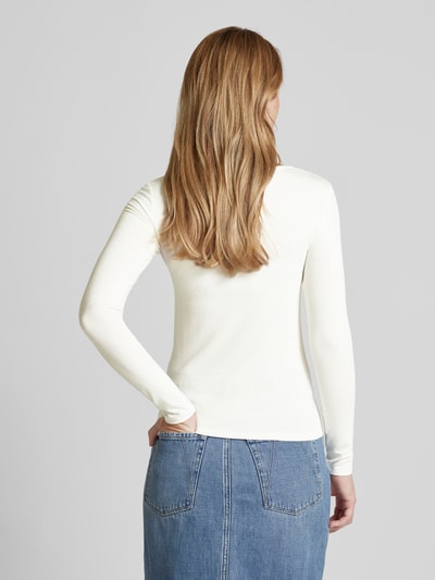 Vero Moda Langarm Top mit Spitzenbesatz Modell 'ROSA' Weiss 5