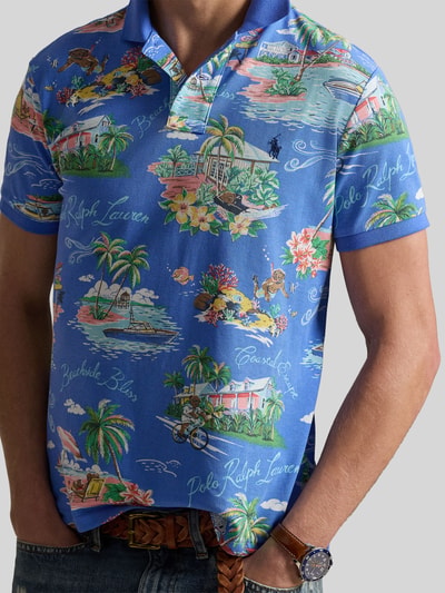 Polo Ralph Lauren Koszulka polo z czystej bawełny Błękitny 3