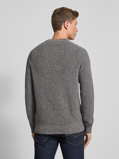 Tom Tailor Denim Regular Fit Strickpullover aus reiner Baumwolle Anthrazit Melange 5