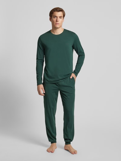 BOSS Loose fit sweatpants met tunnelkoord Groen - 1